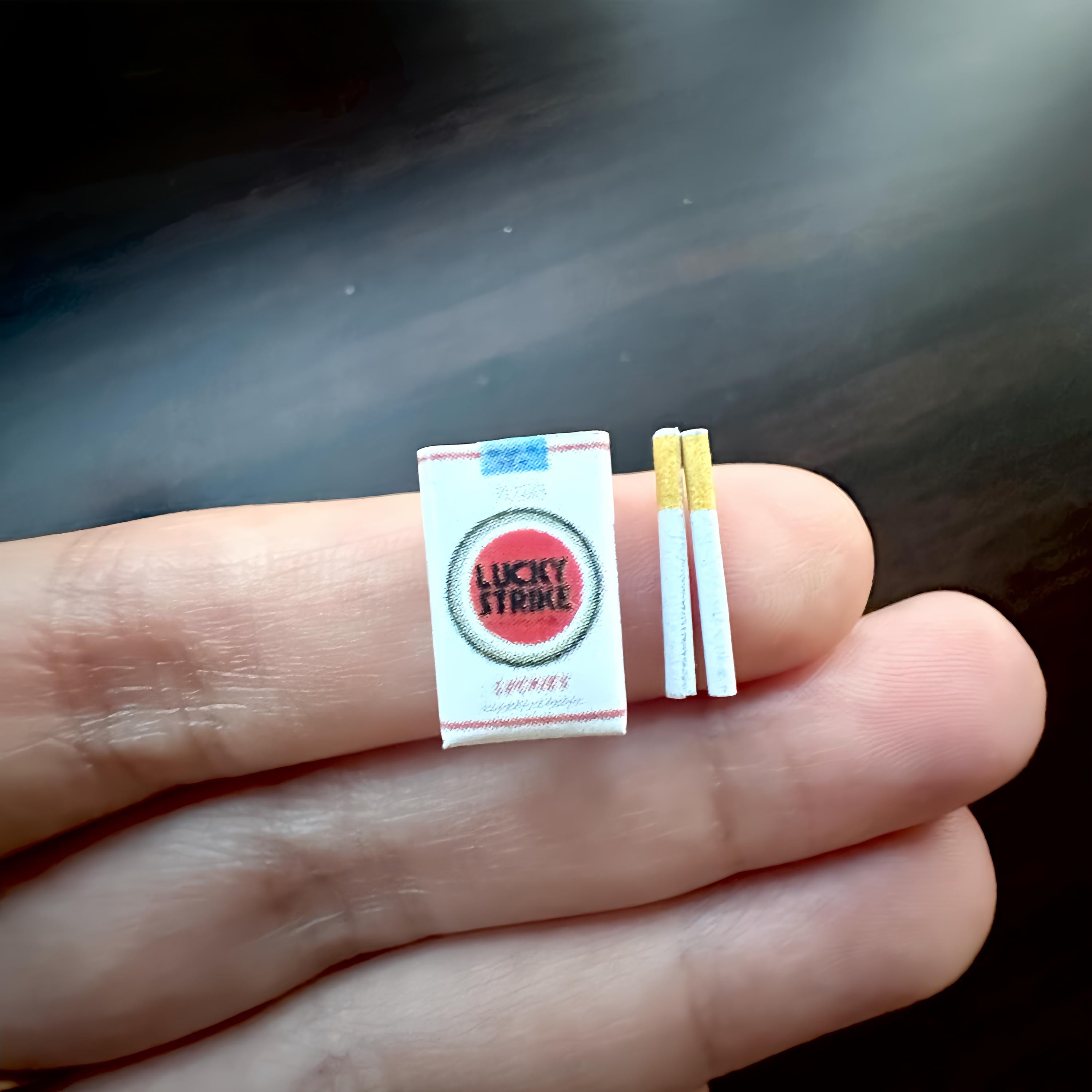 miniature cigarettes Realistic Dollhouse Cigarette Packs | Tiny Open Box for 1/12 Scale Dioramas | Miniature Action Figure Accessories Realistic Dollhouse Miniature Cigarette Packs