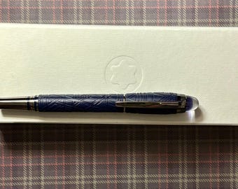 Montblanc Starwalker Füllfederhalter – Kunstharz Blau, Feder Mittelgroß, Space Blue Muster