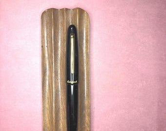 EsterBrook Estie - Füllfederhalter - Übergroßes Schwarz Ebenholz Goldton - Feine Feder - Nahezu neuwertiger Zustand