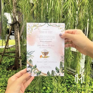 Invito personalizzato Nepali Pasni - Personalizza la carta per la cerimonia dell'allattamento del riso del tuo bambino / \