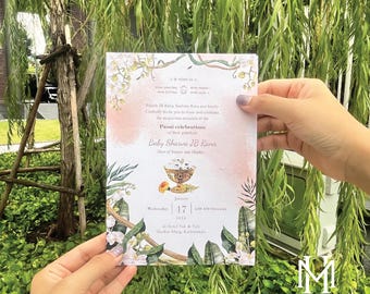 Custom Nepali Pasni Invitation - Personalize Your Baby&#39;s Rice Feeding Ceremony Card | \