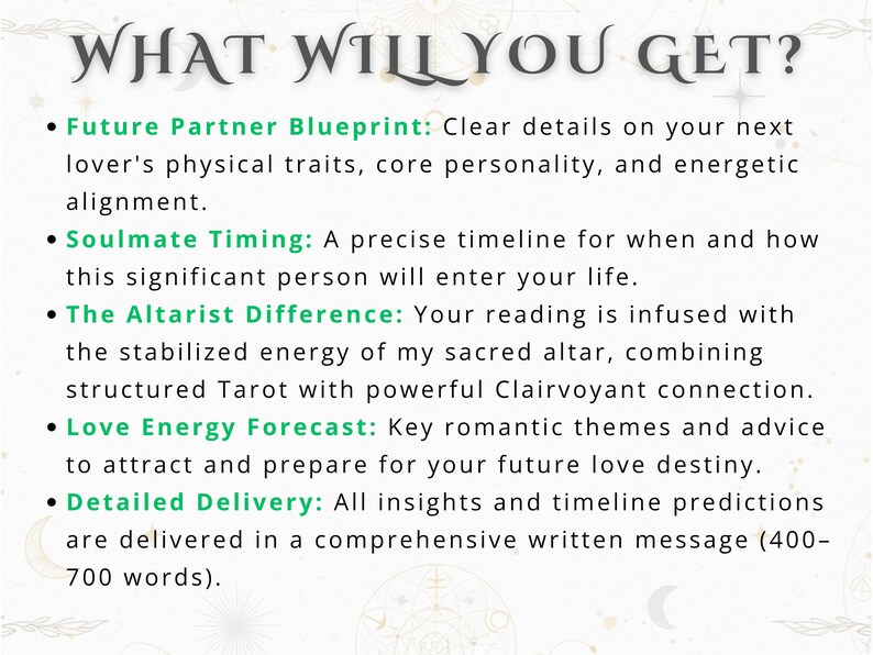 Accurate Future Love Reading. The Altarist revealing Next Partner details and Relationship Timeline via Psychic insight.