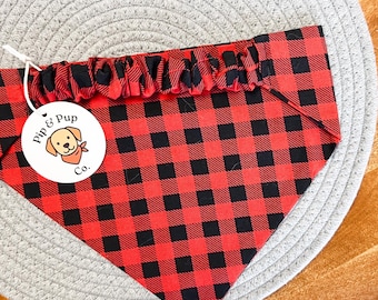 Bandana per cani Scrunchie / Accessorio per animali domestici in cotone fatto a mano