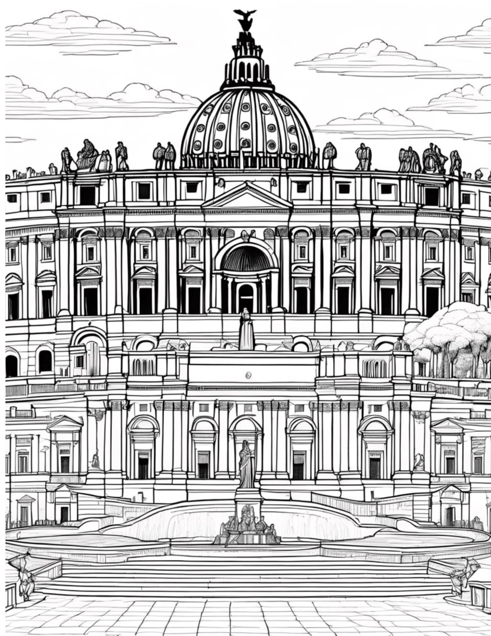 20 Rome Coloring Pages | Italian Landmarks Coloring Book | Printable ...