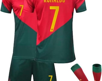 Ronaldo #7 Portugal Diamond Kids Football Kit – Full Set with Jersey, Shorts & Socks | Football Legend-Inspired Kids Kit!