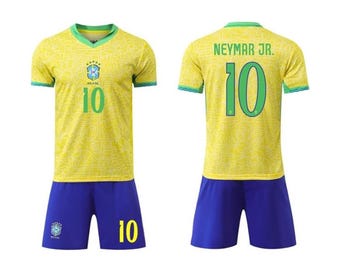 Neymar #10 Brazil Kids Football Kit - Jersey & Shorts Set