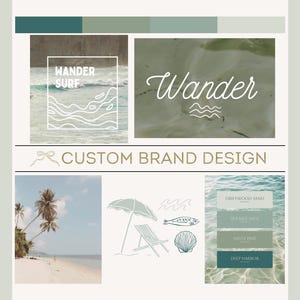 Custom Brand Package, Custom Logo Branding Kit, Illustration Logo Package, Branding Package, Modern Logo, Feminine Logo, Brand Toolkit