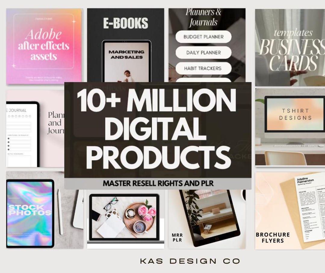 MRR PLR 10 Million Digital Products Bundle, Canva, Master Resell Rights ...