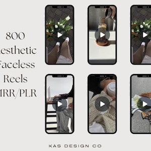 800 Faceless Videos, Faceless Marketing, Aesthetic Instagram Reels, Digital Marketing Videos, Done for you Master Resell Rights, DFY MRR PLR