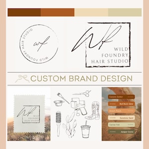 Custom Brand Package, Custom Logo Branding Kit, Illustration Logo Package, Branding Package, Modern Logo, Feminine Logo, Brand Toolkit