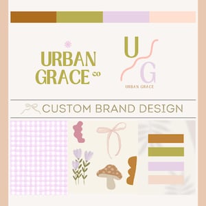 Custom Brand Package, Custom Logo Branding Kit, Illustration Logo Package, Branding Package, Modern Logo, Feminine Logo, Brand Toolkit