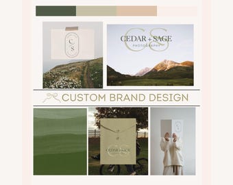 Custom Brand Package, Logo Branding Kit, Illustration, Modern Photographer Brand