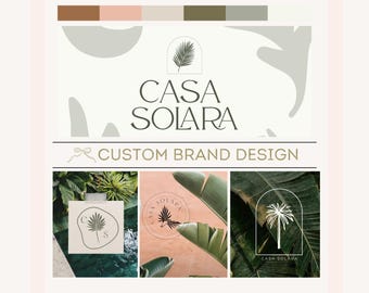 Minimalist Brand Identity | Feminine Logo Design | Custom Branding Design | Tropical Editorial Resort