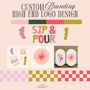 Malerei Künstler Vorgefertigtes Branding Kit • Farbpalette, Instagram • Benutzerdefiniertes Hand gezeichnetes Logo Kit • Benutzerdefinierte Branding Illustration • Boho Coach
