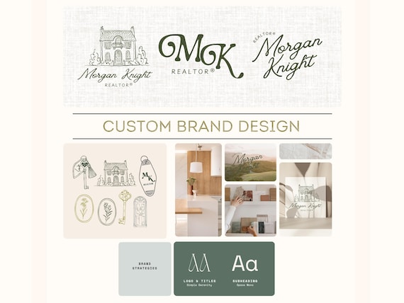 Custom Full Brand Identity, Branding Kit, Real Estate, Logo Design, Small Business