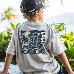 Surfer Sublimation Design, Rad Kid PNG, Toddler Shirt PNG, Trendy Kid Shirt Design, Boy Shirt PNG, Retro Kid Graphic, Digital Download