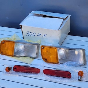 300ZX Z32 Front Bumper Bar Turn Signal Corner Light Set OEM JDM