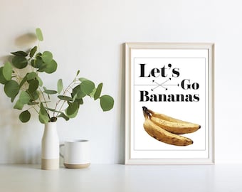 Let's Go Bananas Ilustrowany wydruk cyfrowy
