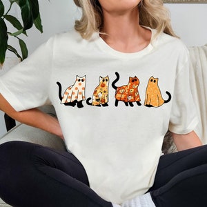 Halloween shirt, Cat shirt, Ghost Shirt, Halloween shirt, Halloween Cat Shirt, Cat Lover Shirt, Black Cat Shirt, Spooky Season, ghost cats