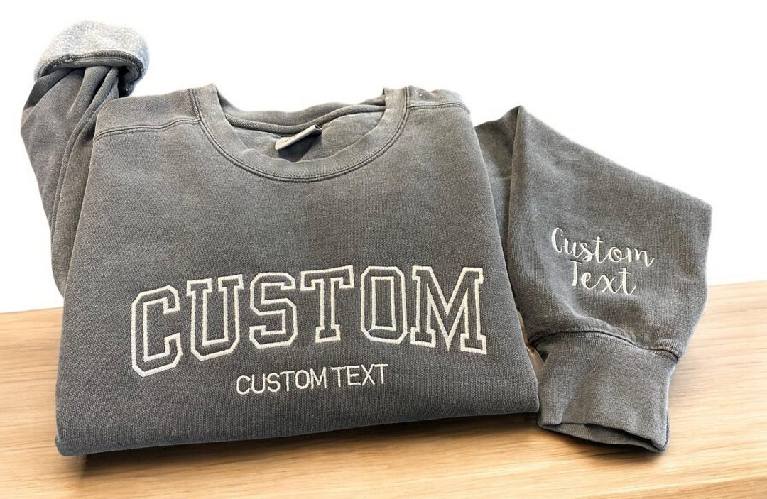Comfort Colors Embroidered Sweatshirt, Custom Embroidery, Custom Sweatshirt, Maid Of Honor
