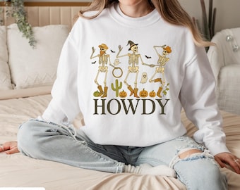 Dancing Skeleton Howdy Shirt, Western Skeleton Shirt, Country Music Shirt, Skeleton Cow Girl Shirt, Nashville Skeleton Tee, Skeleton Couple