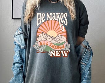 Boho Christian Shirts, Comfort Colors Tees, Jesus Shirt, Christian Shirt, Religious Faith Tee, Bible Verse Shirt, Trendy Christians Tee