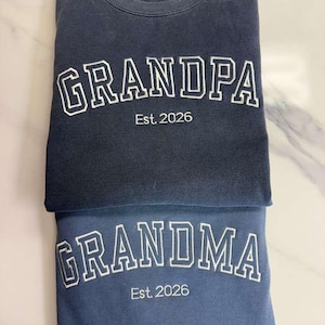 Comfort Colors Embroidered Sweatshirt, Custom Embroidery, Custom Sweatshirt, Maid Of Honor Outfit, Embroidered Crewneck, Custom Embroidered image 9