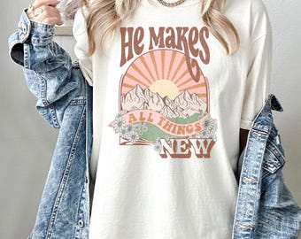 Boho Christian Shirts, Comfort Colors Tees, Jesus Shirt, Christian Shirt, Religious Faith Tee, Bible Verse Shirt, Trendy Christians Tee