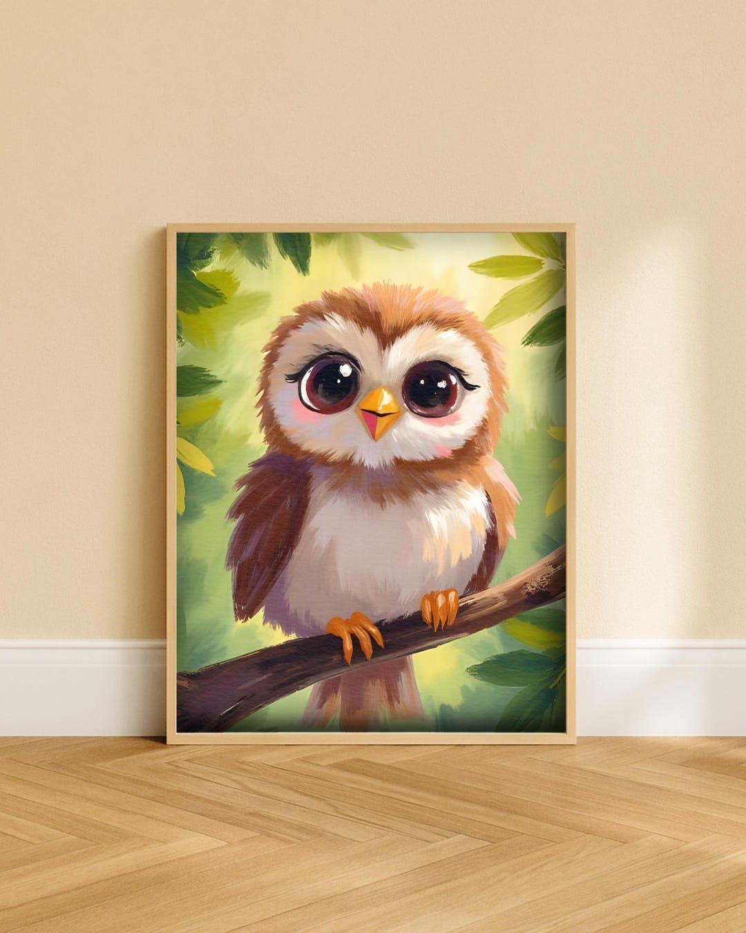 Baby Owl Nursery Wall Art Printable | Woodland Animal Digital Download ...