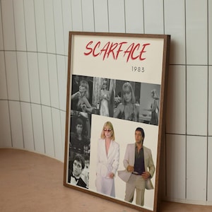 Impression Scarface ~ affiche du film Scarface ~ décoration esthétique de la chambre ~ décoration d&#39;appartement ~ oeuvre d&#39;art murale maximaliste tendance ~ affiche Tony Montana