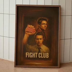 Impression Fight Club ~ Poster du film Fight Club ~ Décoration esthétique de la chambre ~ Film Fight Club ~ Art mural maximaliste tendance ~ Poster Fight Club