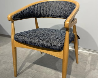 Handmade Walnut Wood Dining Chair: Modern Living Room Office Chair