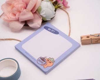 Kaffe-anteckningsblock, kawaii-anteckningsblock, brevpapper, dagboksmaterial, anteckningsblock för skrivbord, söta kontorsmaterial, blått brevpapper