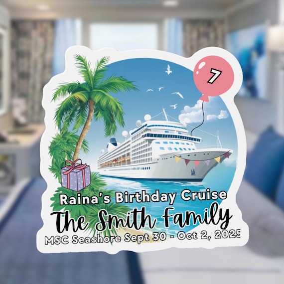 Magnetic Birthday Cruise Door Decorations For Cabin Door - Cruise Ship Party Decor For Carnival, Royal Caribbean