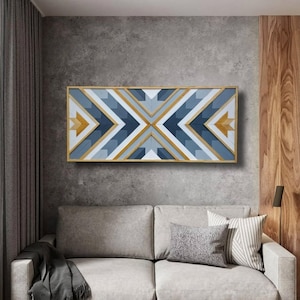20x50&#39;&#39; AZTEC wood wall art, Boho Art, Aztec Wood, Boho Wood Art, Wood Hanging, Geometric Wood,  Barn Quilt Wall Decor, Mosaic Wood Wall Art