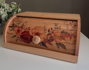 Panera hecha a mano, organizador de cocina vintage, panera Amish, panera de madera, panera rústica, regalo de Navidad