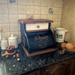 Vintage French Bread Box - Etsy