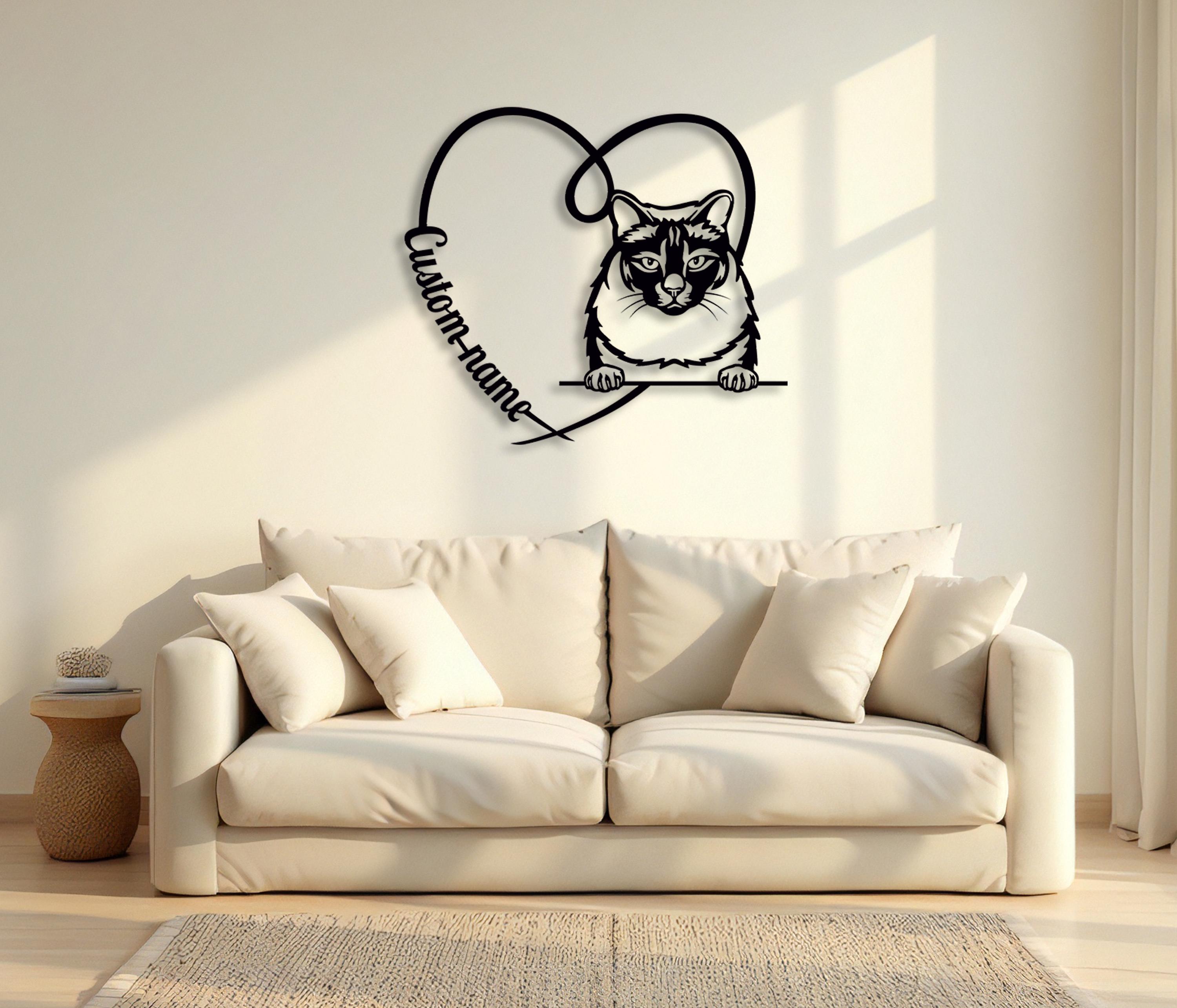 4pcs Wooden Wall Decor, Lovely Cats Wooden Wall Art Decor main image 1