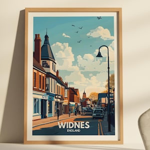 Widnes print - Widnes poster - Widnes wall art - England art prints