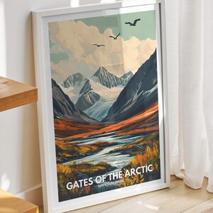 Gates of the Arctic National Park print - Gates of the Arctic, Gates of the Arctic travel art poster, Gates of the Arctic wall art decor