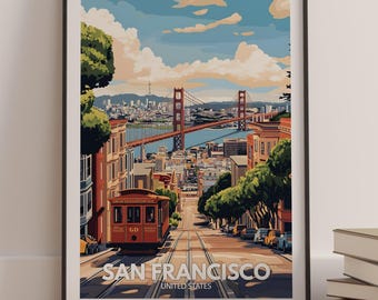 San Francisco print - San Francisco poster - San Francisco wall art - United States art prints