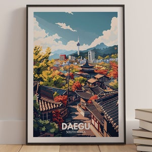 Daegu print - Daegu poster - Daegu wall art - South Korea art prints