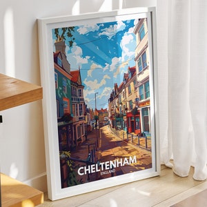 Cheltenham travel print -  England , Cheltenham art poster, England  travel poster, United Kingdom wall art, English art  decor