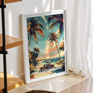 Key Largo Island print - United States, Key Largo Island poster, United States  poster, Natural Island wall art, Seaside art decor