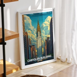 Chrysler Building print - New York, Chrysler Building poster, New York travel art poster, USA wall art, New York art decor