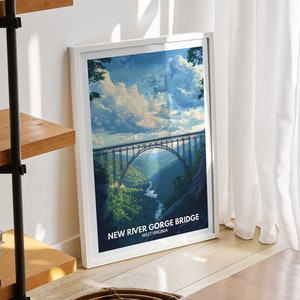 New River Gorge Bridge print - West Virginia, New River Gorge Bridge poster, West Virginia  art poster, West Virginia wall art decor