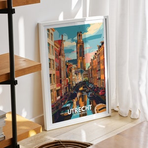 Utrecht travel print - Netherlands, Utrecht travel poster, Netherlands poster, Netherlands cityscape wall art, unique city art decor