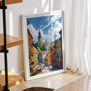 Lublin  print - Poland, Lublin travel poster, Poland travel poster, Poland cityscape wall art, unique city decor