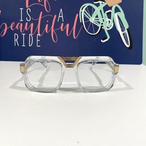 Gafas de lujo CAZAL Frames Mod 669 con montura de cristal transparente y lentes transparentes, cuadradas, estilo retro, regalo para el Día del Padre, para hombre y mujer.