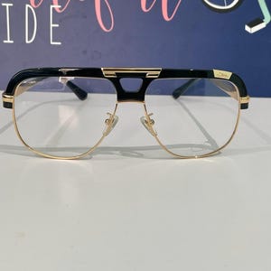 CAZAL Eyeglasses Frames Mod 698 Black Gold Frame Clear Lens Luxury Glasses, Unisex Eyewear, Mother Day Gift, Birthday Gift For Her/ Him